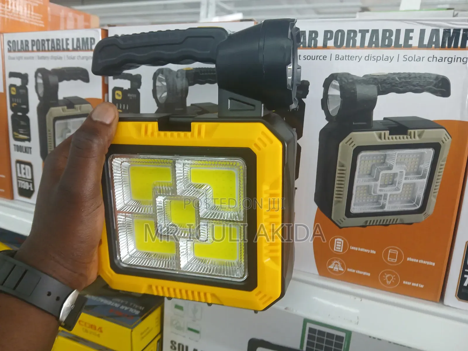 2in1 Best Quality Solar Rechargeable Portable Emergency Lamp
