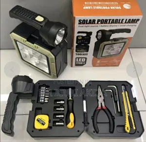 Dual Light Source Led Solar Portable Lamp With Tool Kit