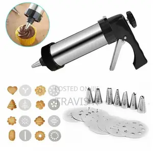 Stainless Steel Biscuits Cookie Press Gun