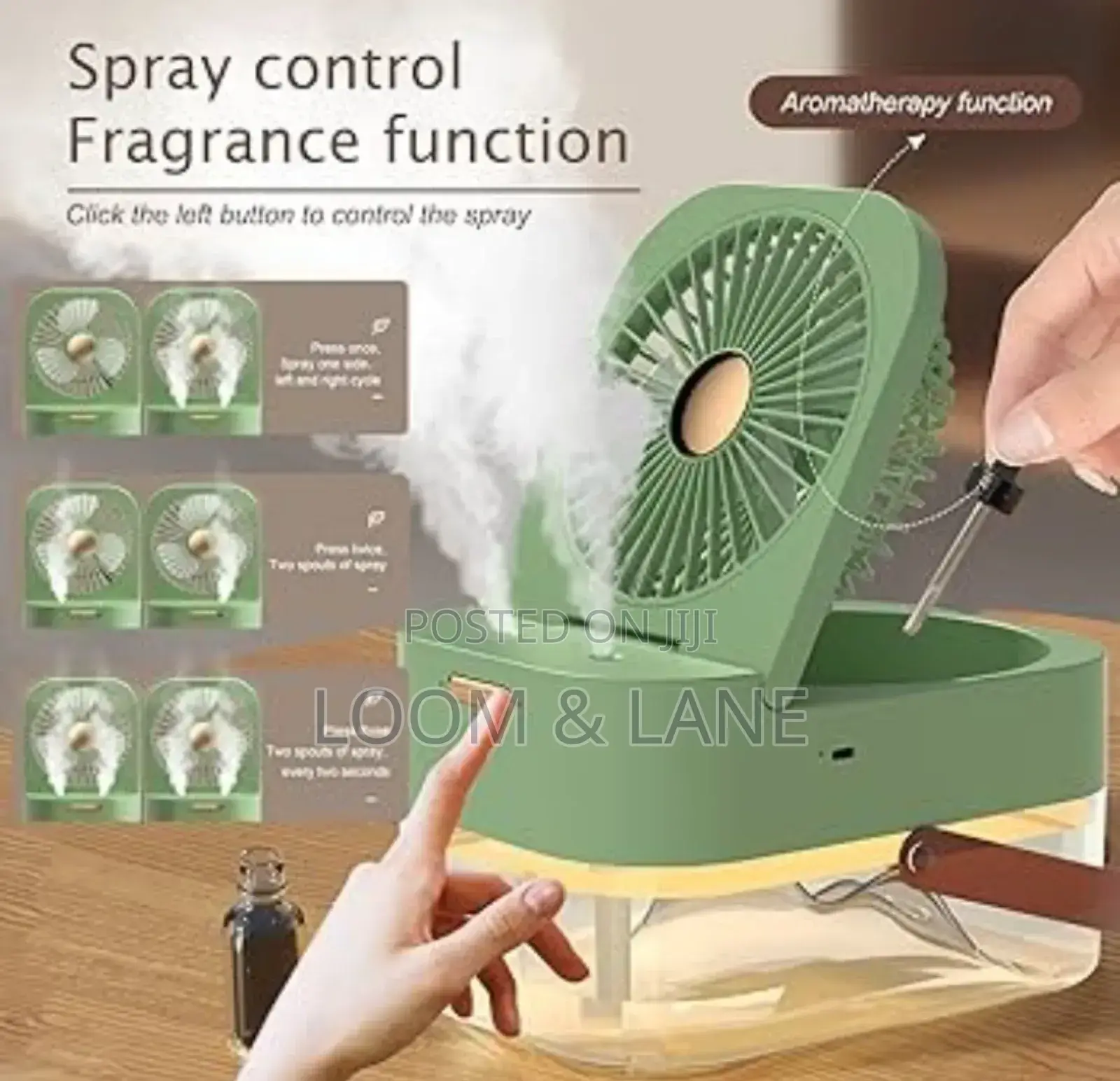 Portable Double Spray Table Mist Fan