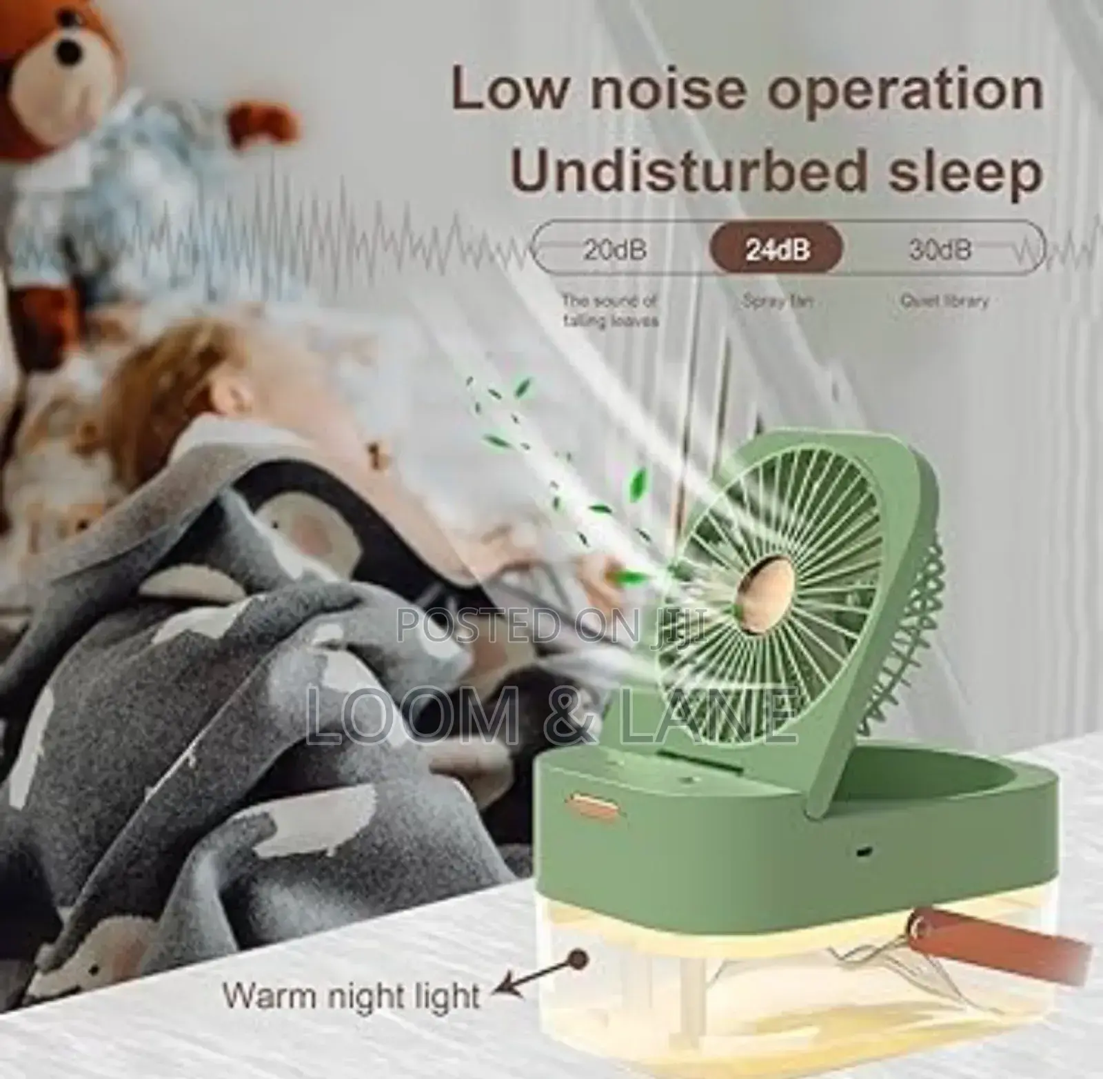 Portable Double Spray Table Mist Fan