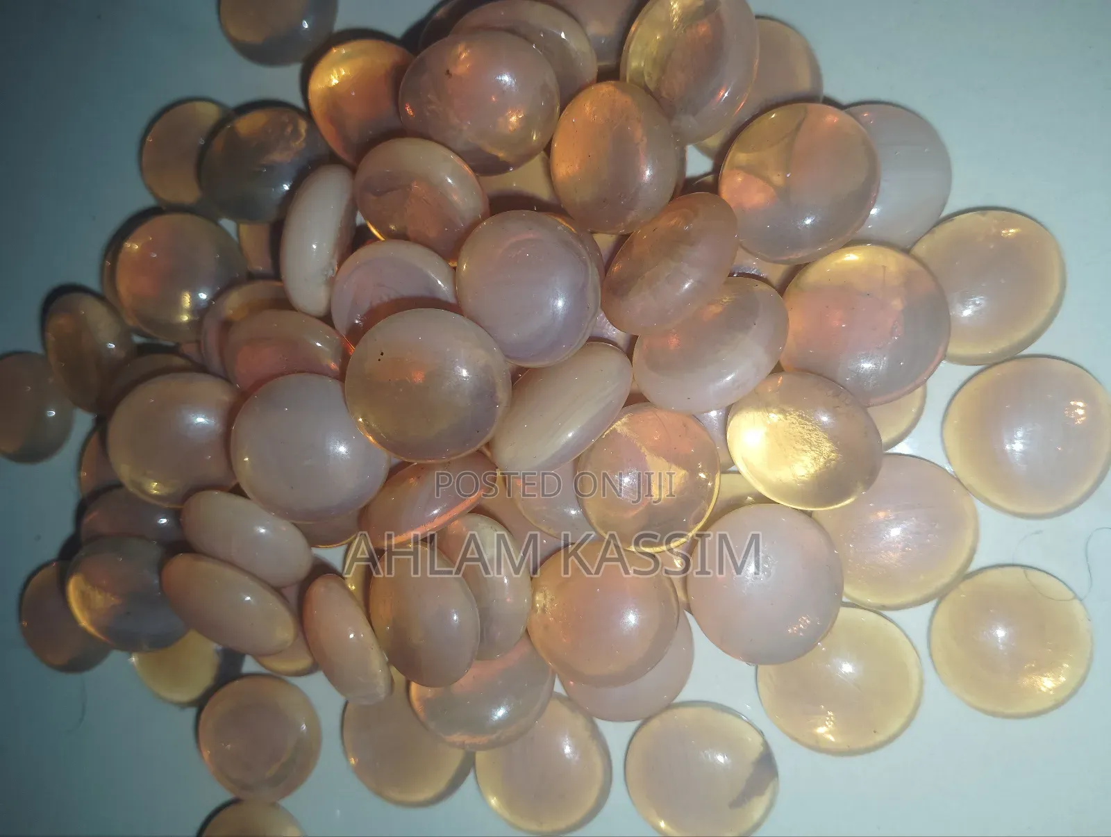 81 Vintage Glass Cabochons Opals for Crafting