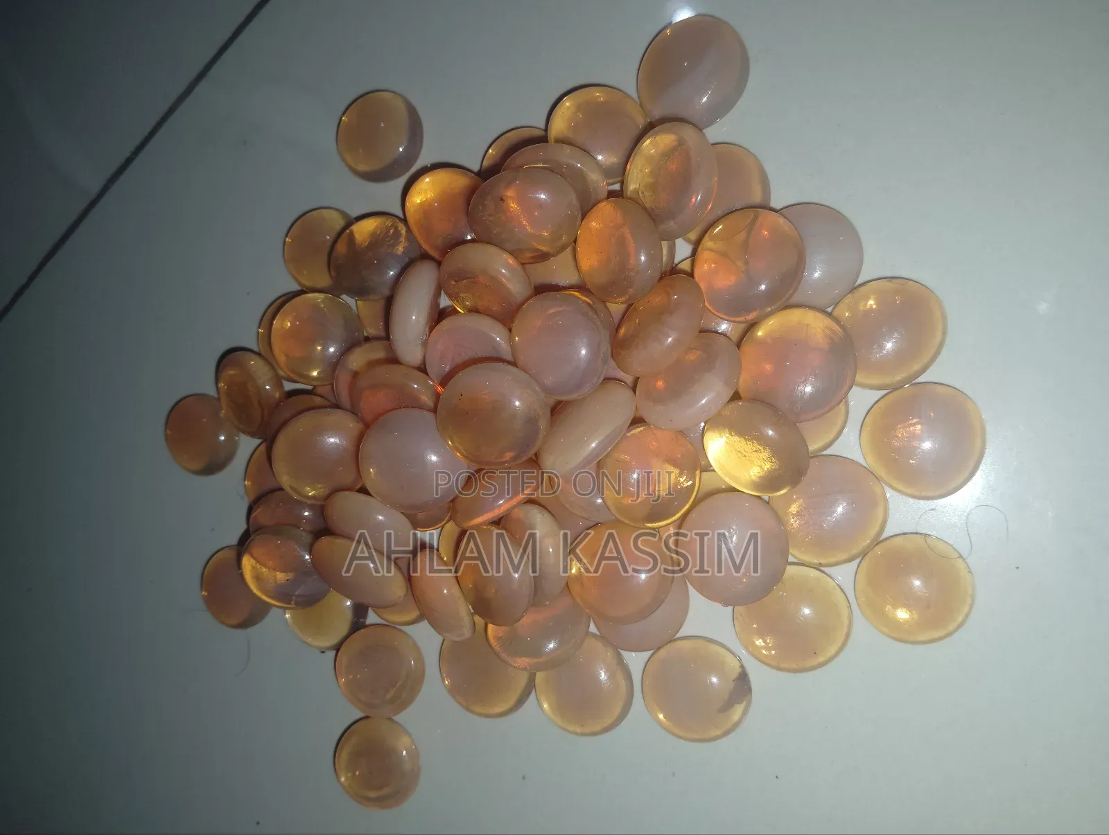 81 Vintage Glass Cabochons Opals for Crafting