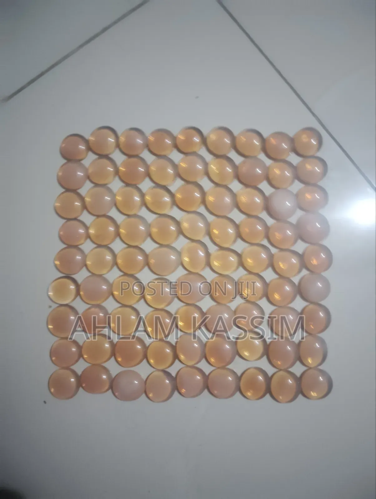 81 Vintage Glass Cabochons Opals for Crafting