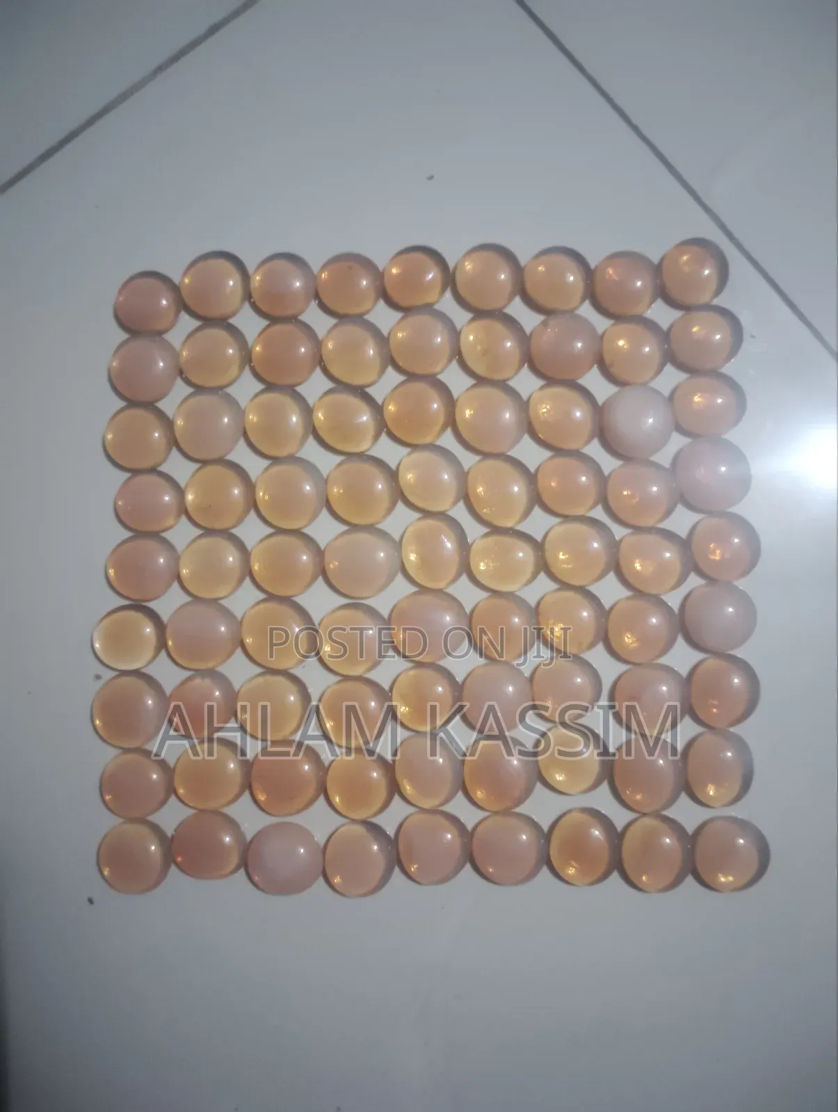 81 Vintage Glass Cabochons Opals for Crafting