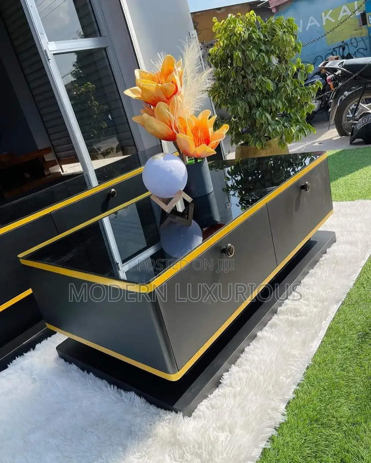 Black and /Gold to Compliment Your /Living Roo Center Table/