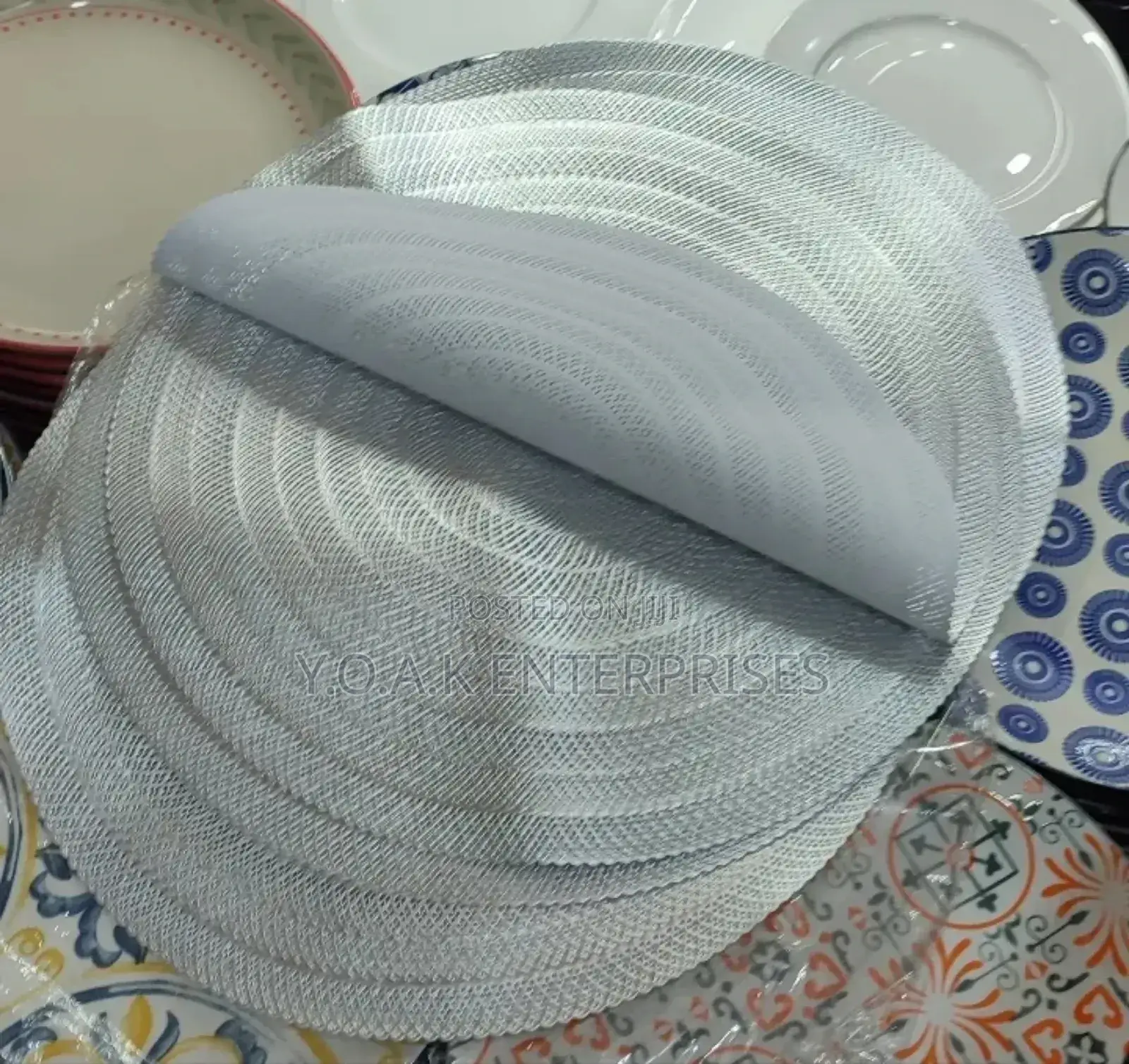 Round Rubber Table Mats 6pcs