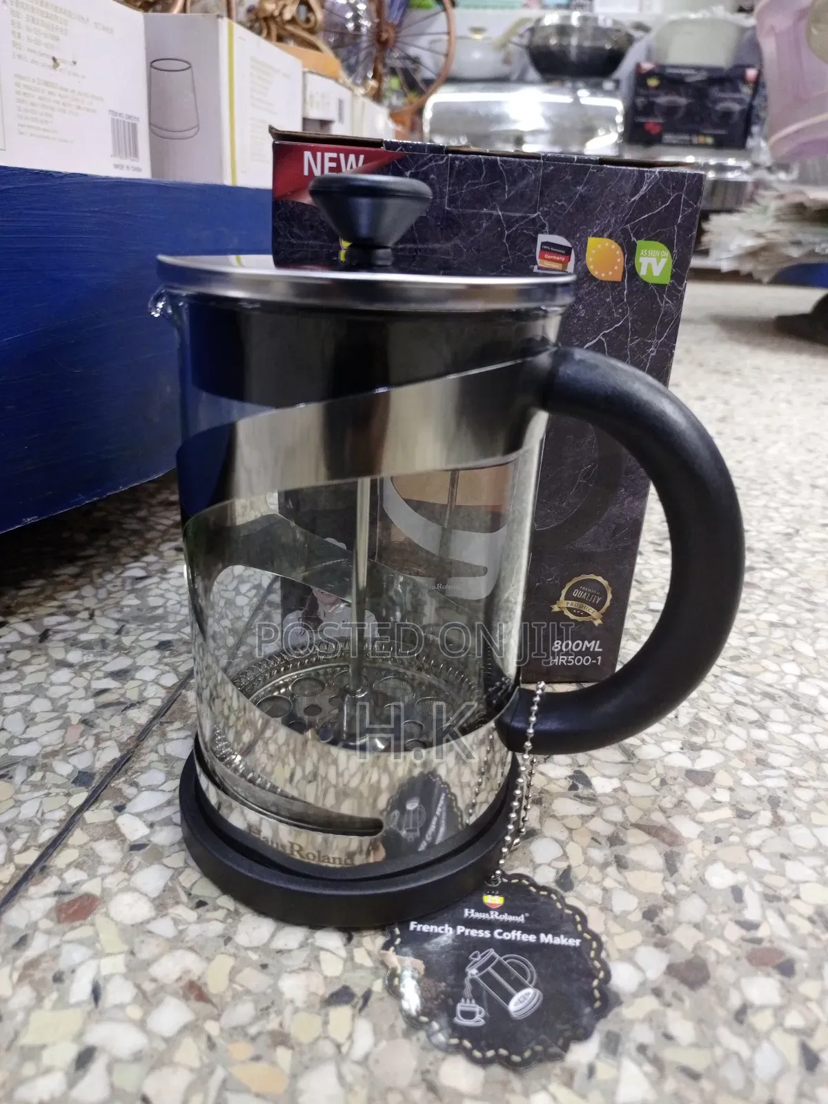 Haus Roland 800ml Glass French Press Coffee Maker.
