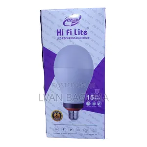 Hi-Fi Lite Led Rechargeable Light Bulb - 15w Energy Savings.