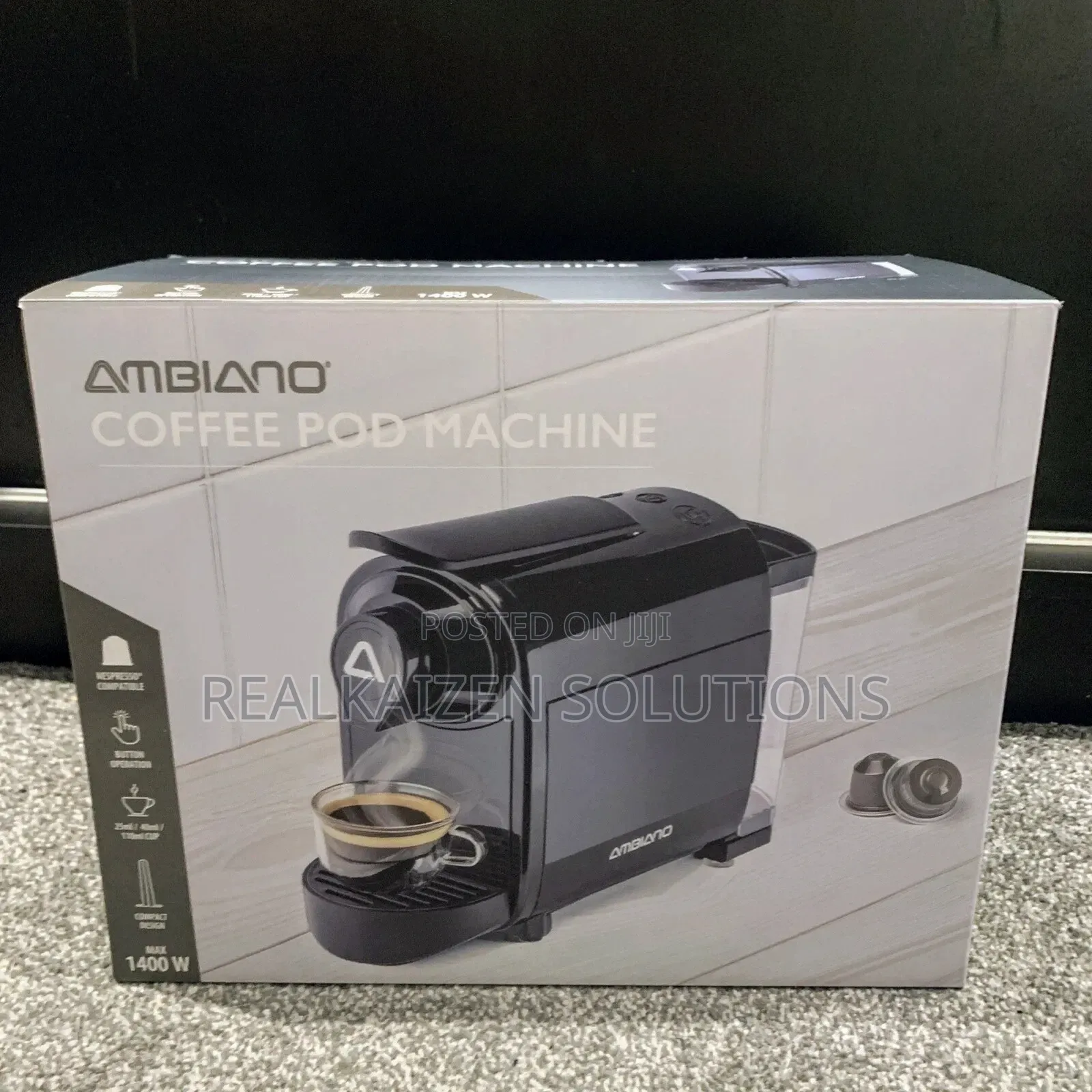 Uk Ambiano Nespresso Coffee Pod Machine 1400w