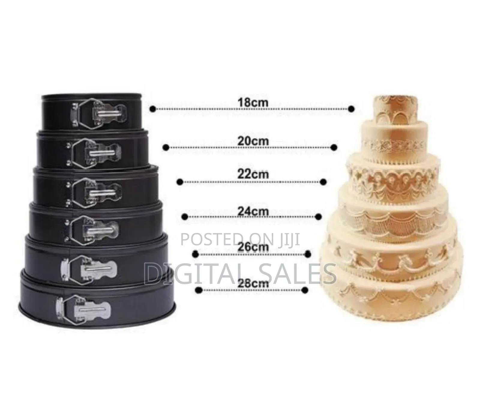 6pcs Non-Stick Round Cake Pan Tin Set