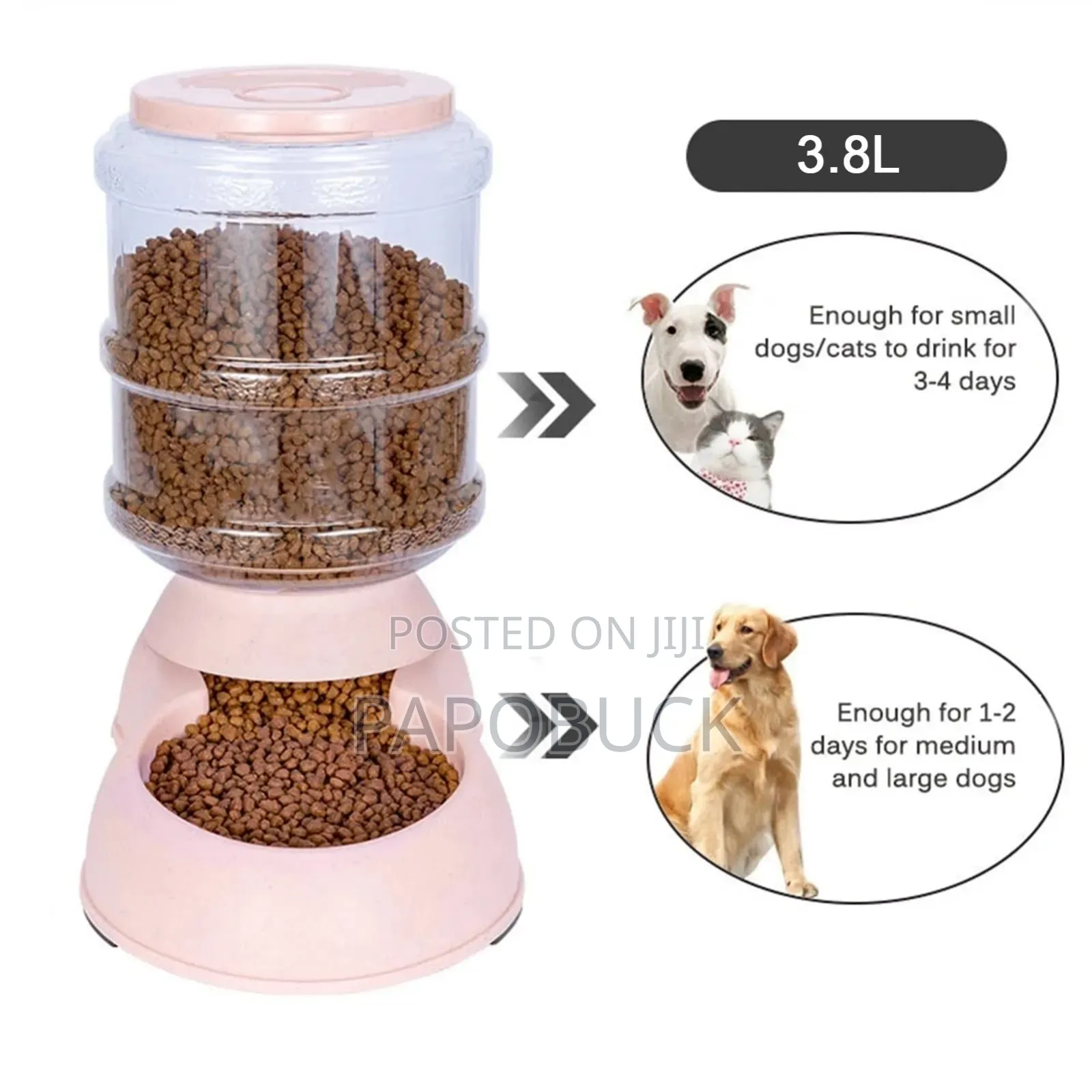 A Pair of Self Dispensing Pet Feeders 3.8 L