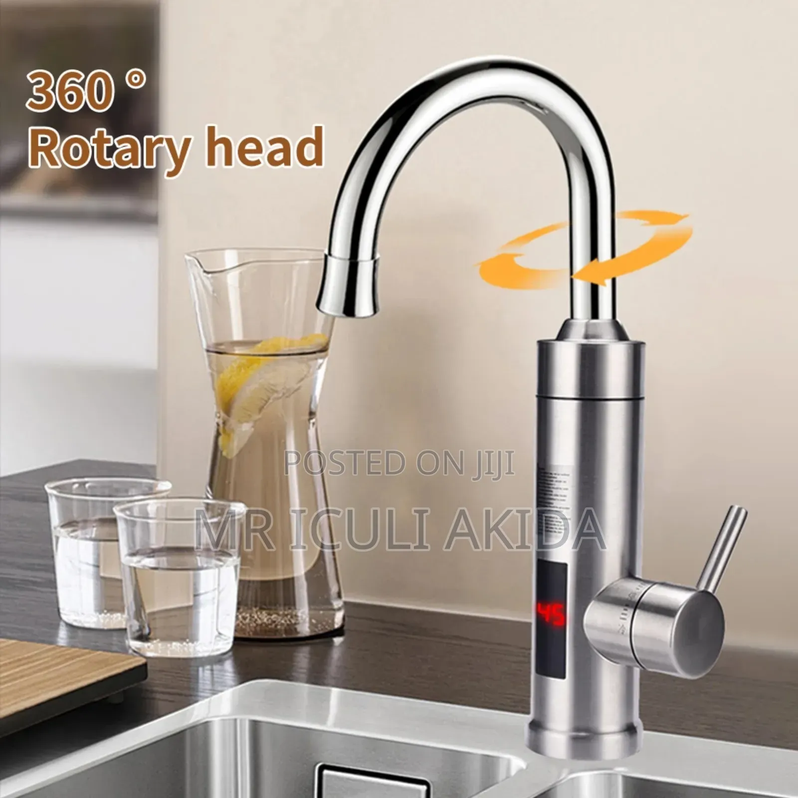 Instant Electric Heating Water Faucet With Rotatory Head