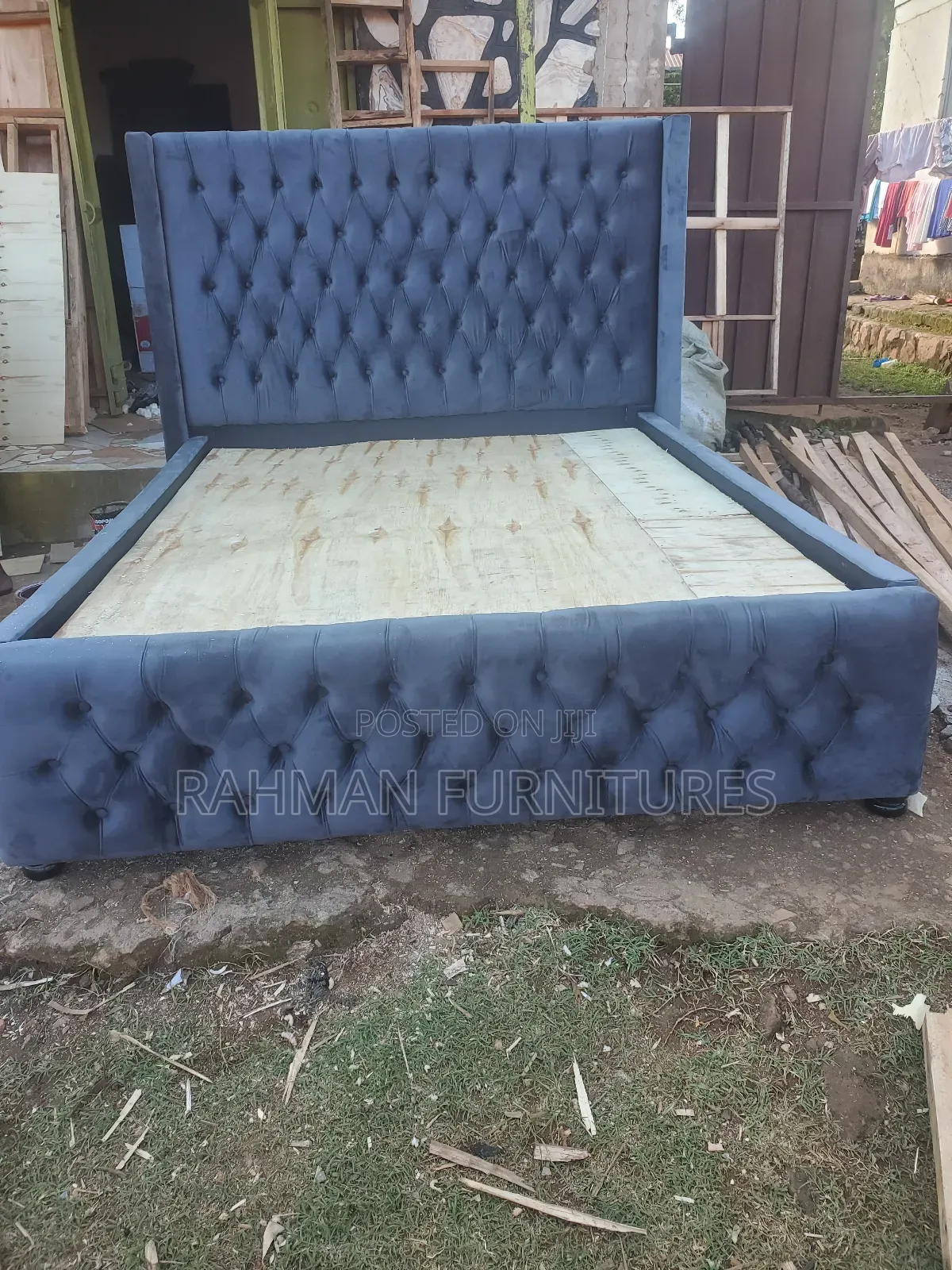 5 by 6 Gray Bed