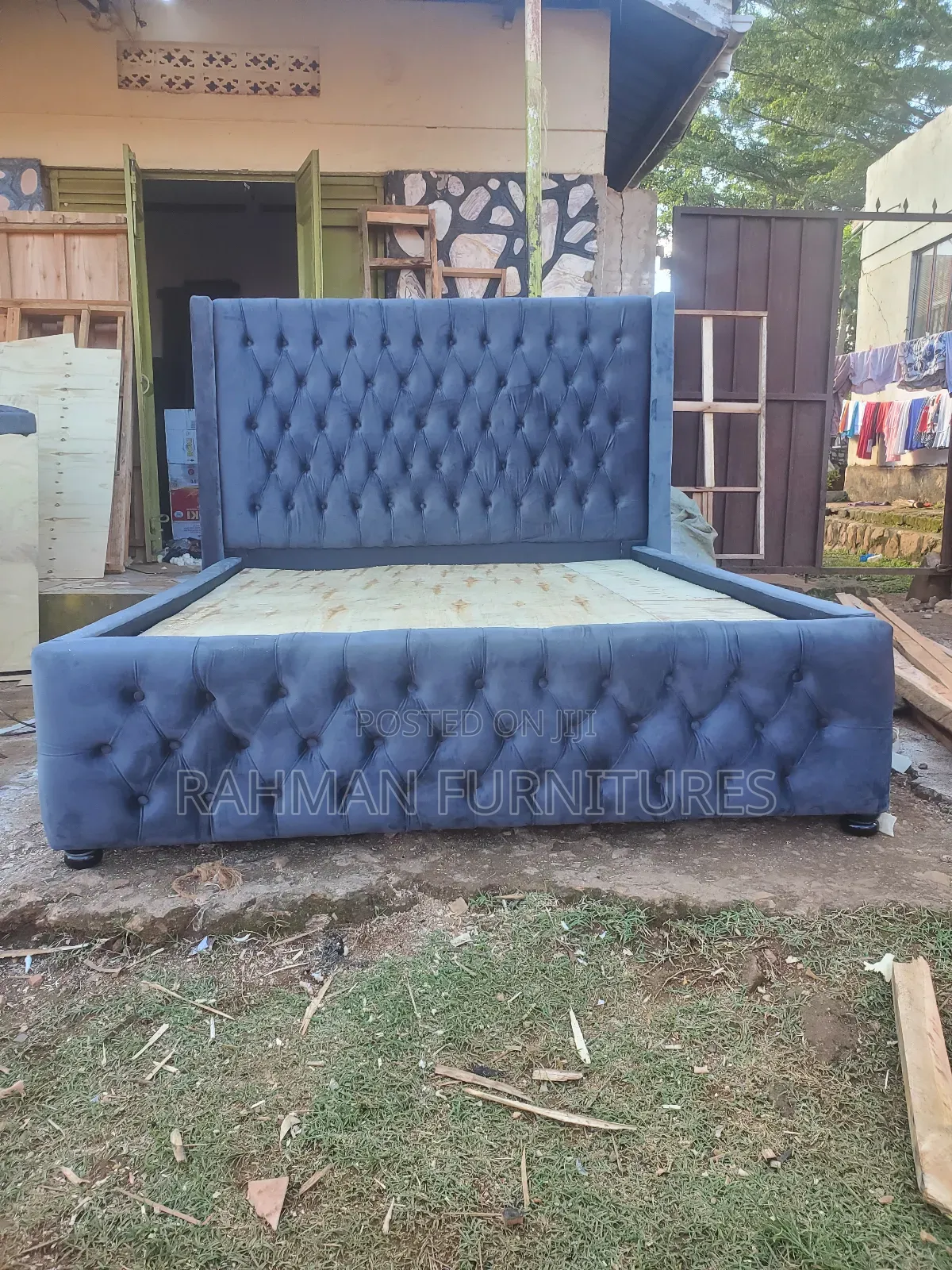 5 by 6 Gray Bed