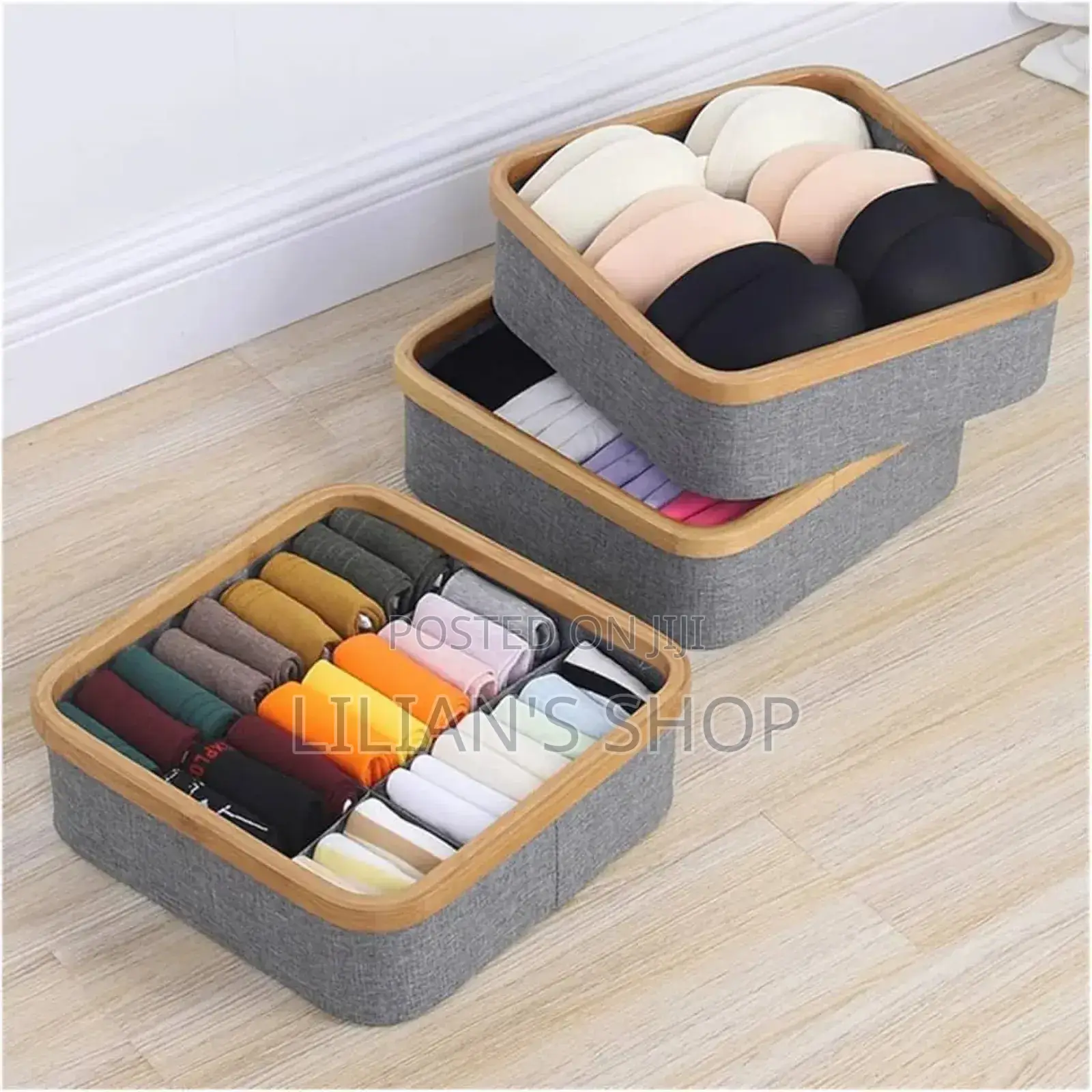 9-Cell Non-Lided Square Underwear Storage Basket