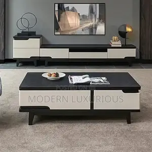 The Center Table Has/ Turned White and/ Is Now Tv Stand/