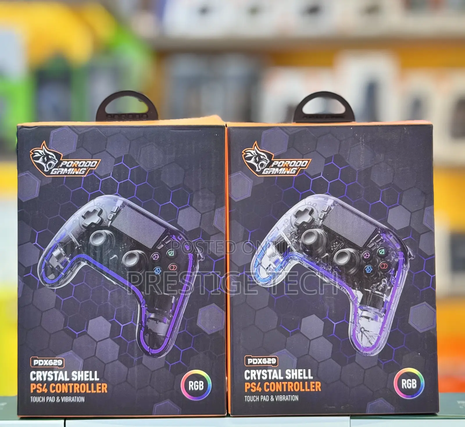 Porodo Crystal Shell Ps4 Game Controller / Ps4, Pc Gamepad