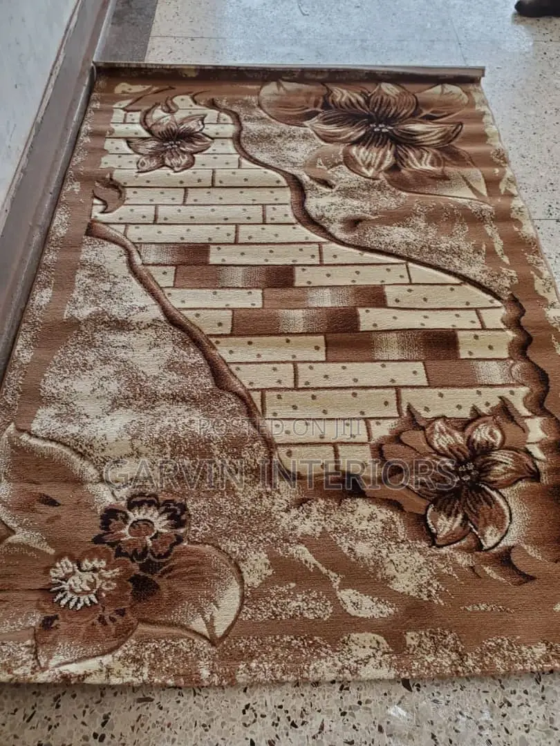 Brown Flower Medium Rugs