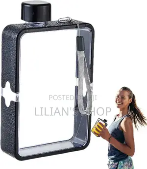 Flat, Book Shaped Square Water Bottle