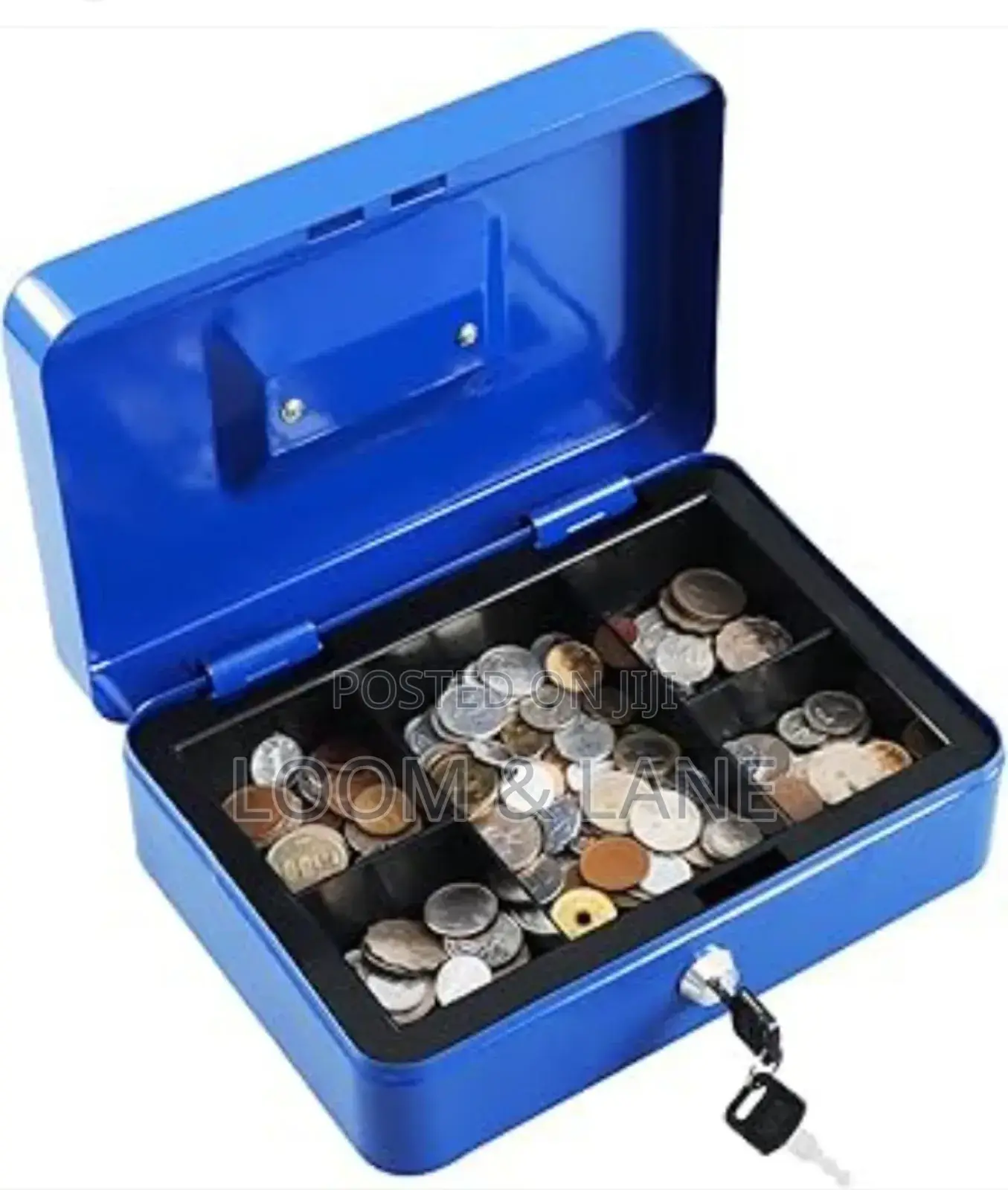 Blue Steel Cash Box Safe Box