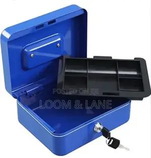 Blue Steel Cash Box Safe Box