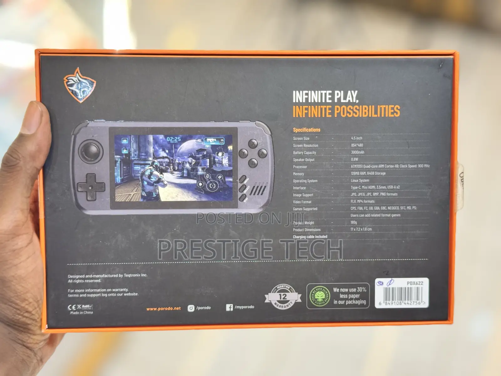 Porodo Gaming Multimedia Gaming Console With Over 5000 Games