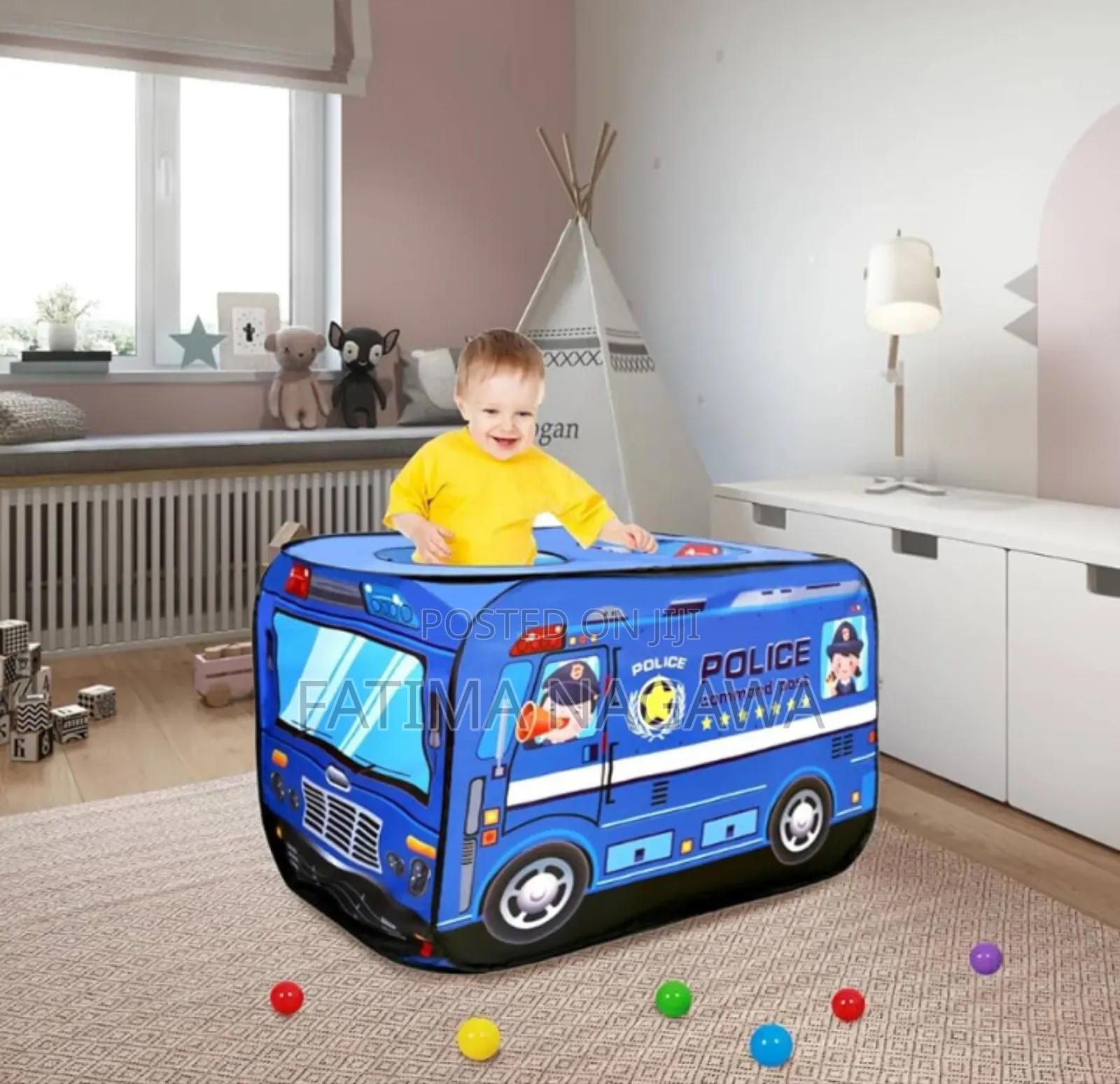 Mini Police Car Tent Play Gym for Toddler
