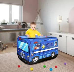 Photo - Mini Police Car Tent Play Gym for Toddler