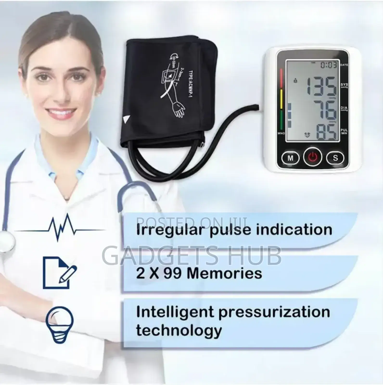 Bp Medical Tensiometro Digital Blood Pressure Monitor