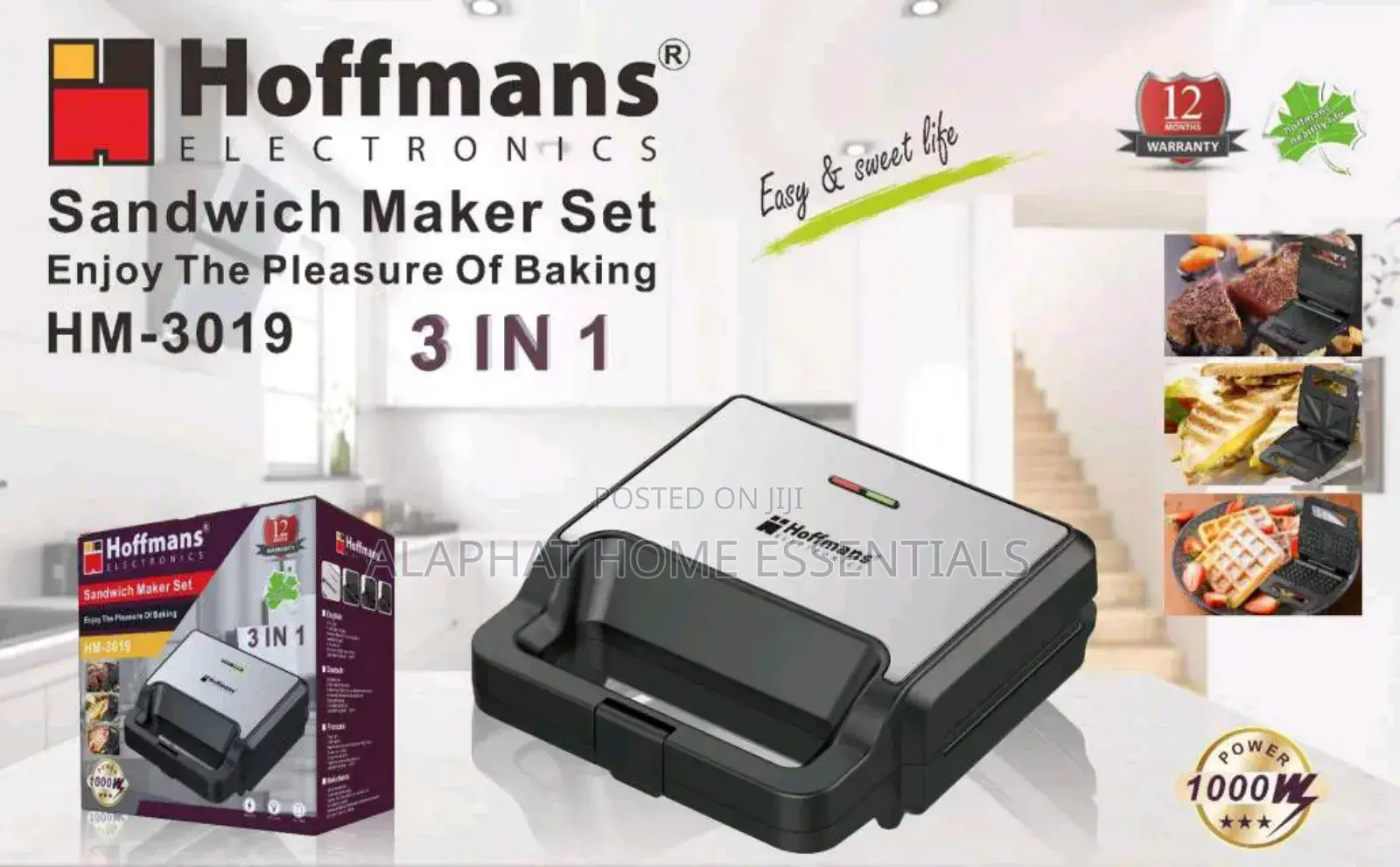 Hoffman 3 In1 Sandwich  Maker