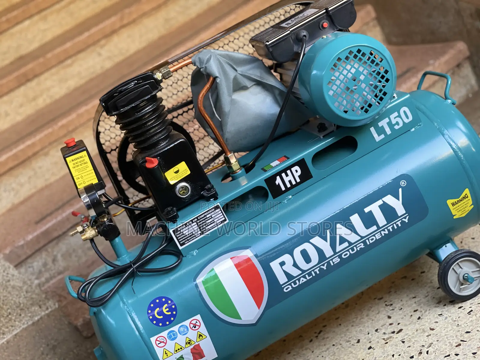 50l Single Piston Green Air Compressor