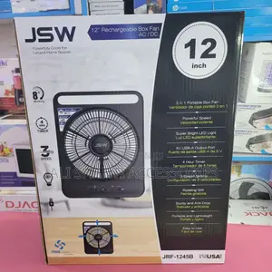 JSW Rechargeable Box Fan Ac/Dc