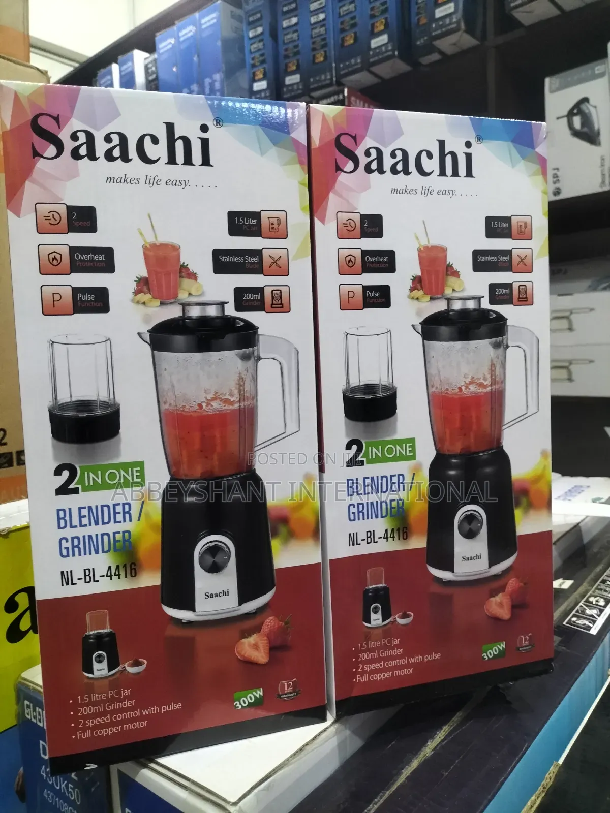 Saachi Blender 2-in-1 Blender/Grinder,