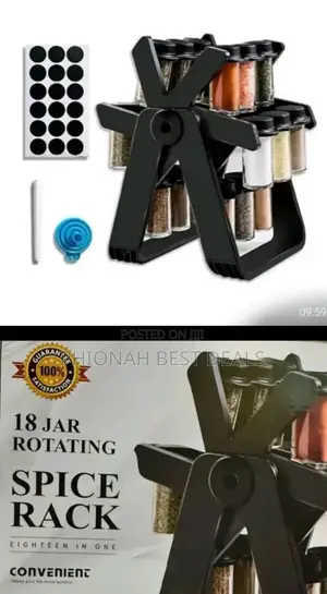 Eighteen Jar Rotating Spice Rack