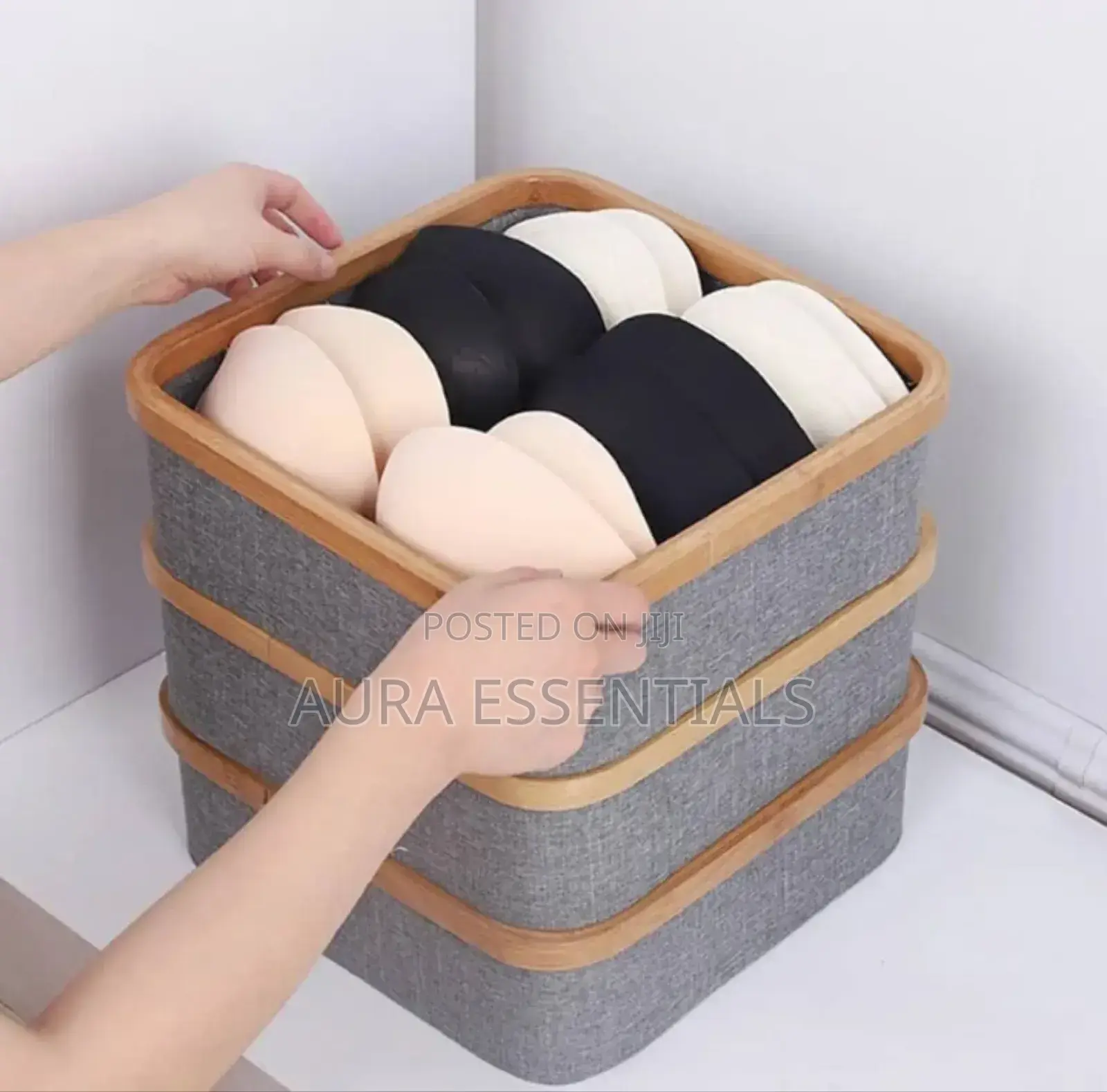 9-Cell Non-Lided Square Underwear Storage Basket