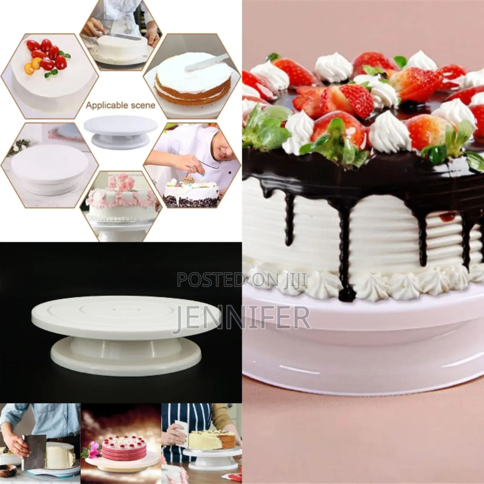 28cm Plastic Cake Stand Turntable