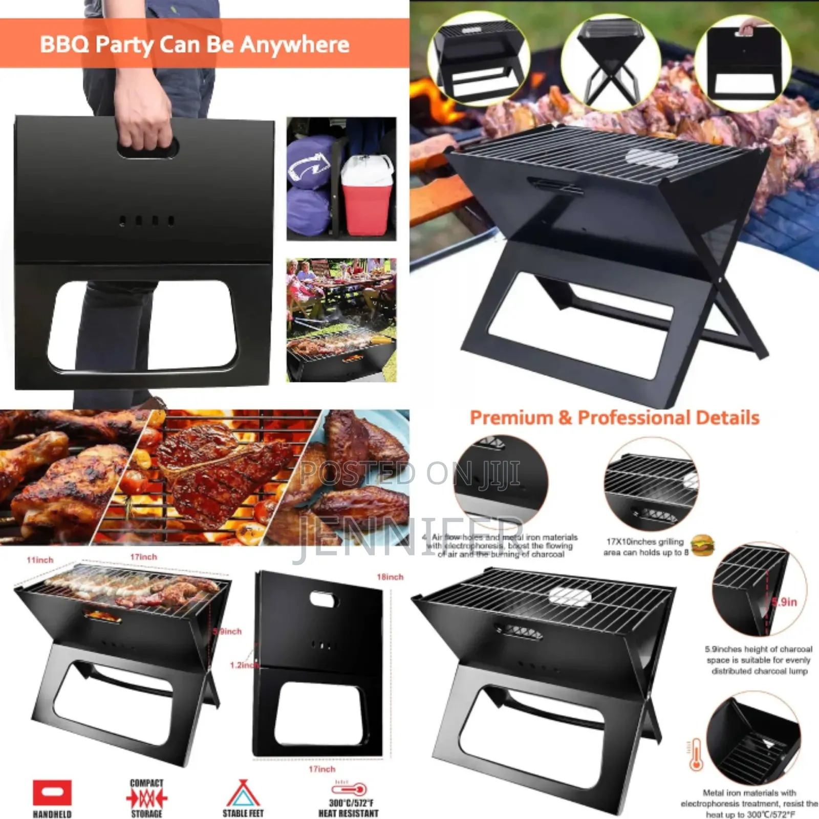 Portable Folding BBQ Charcoal Grill