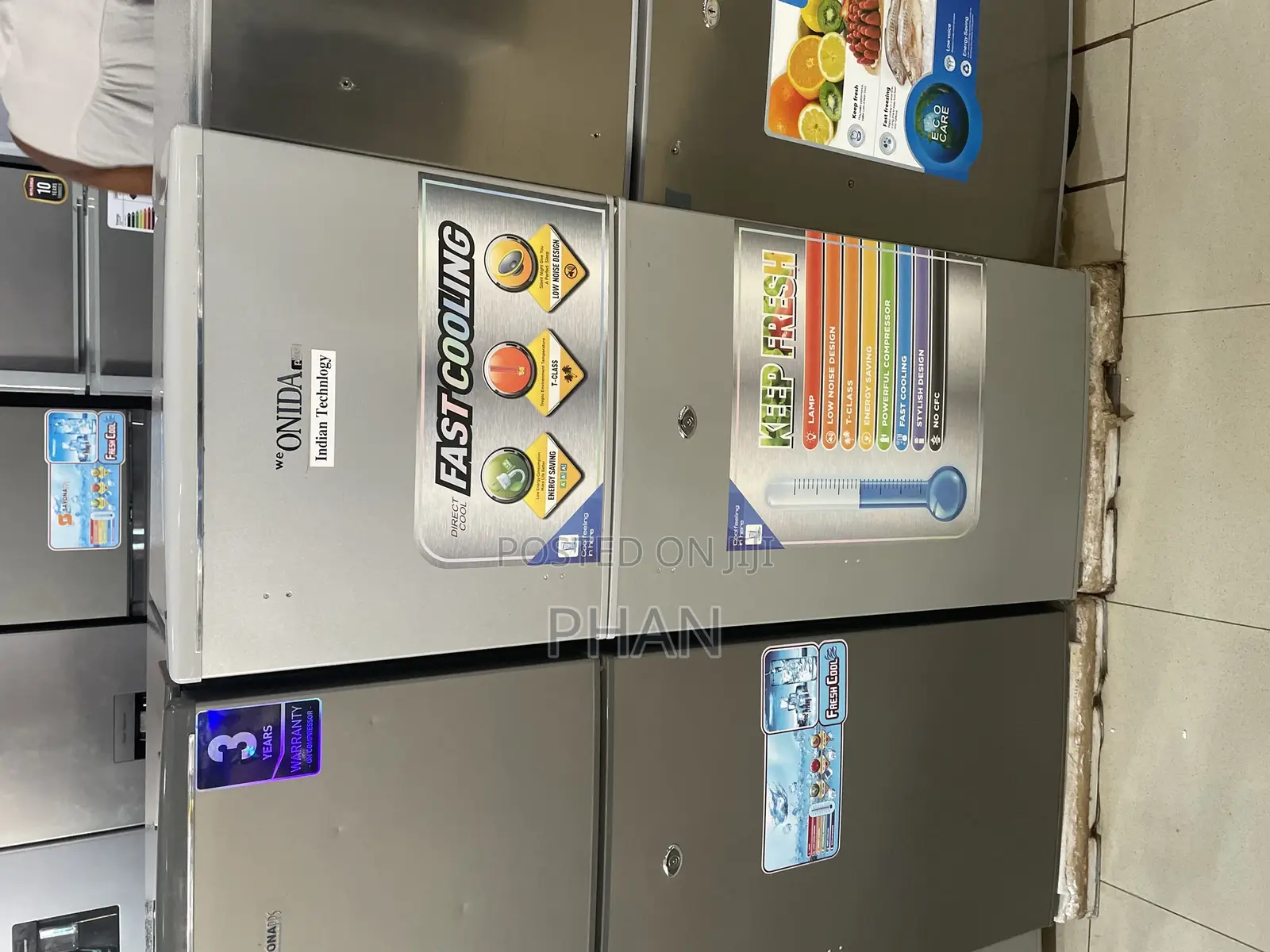 Onida Silver Double Door Fridge