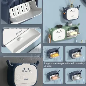Seld Adhesive Soap Bathroom Soap Holder With Lid