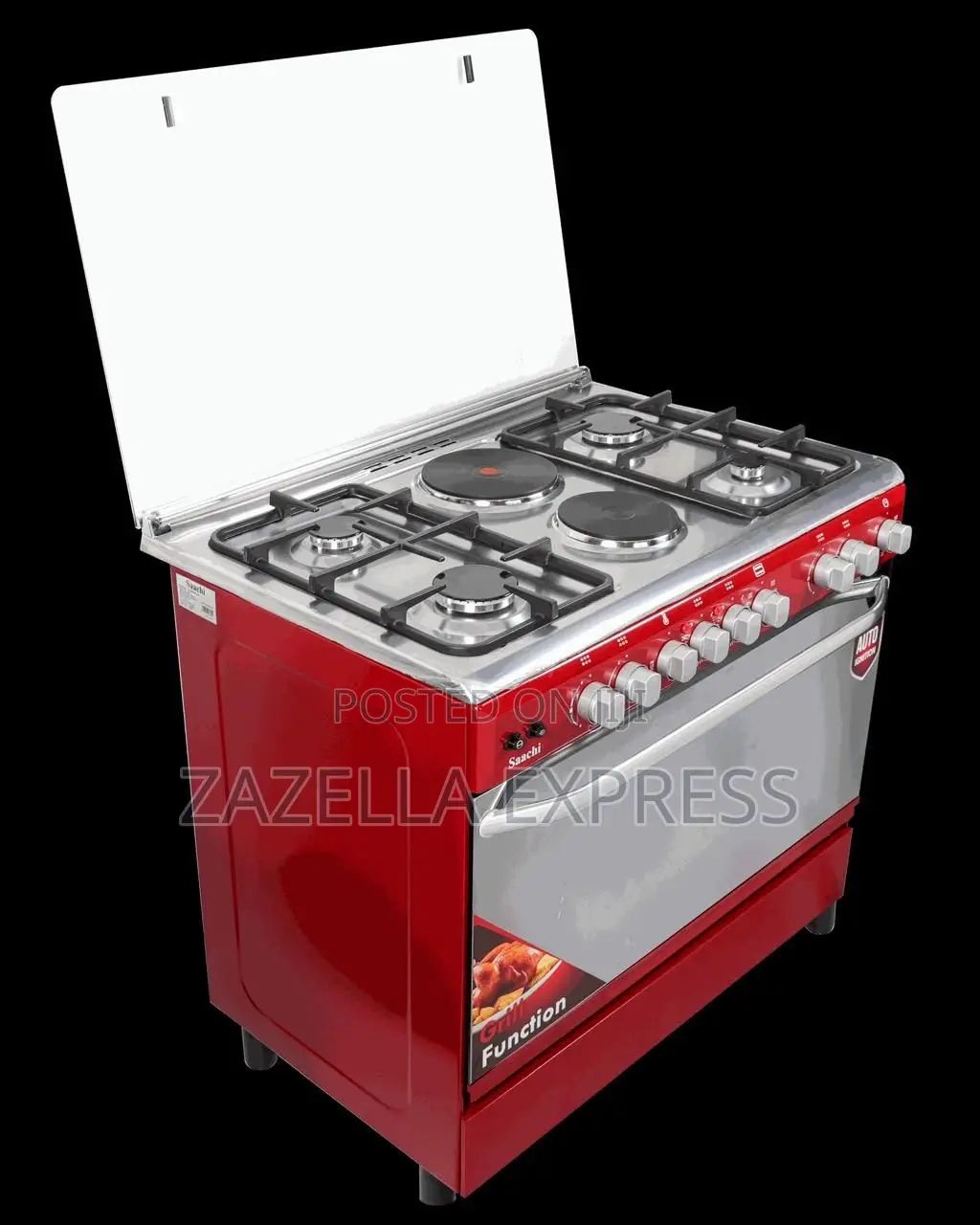 Saachi Electric Cooker 4gas and 2electric 490*60cm