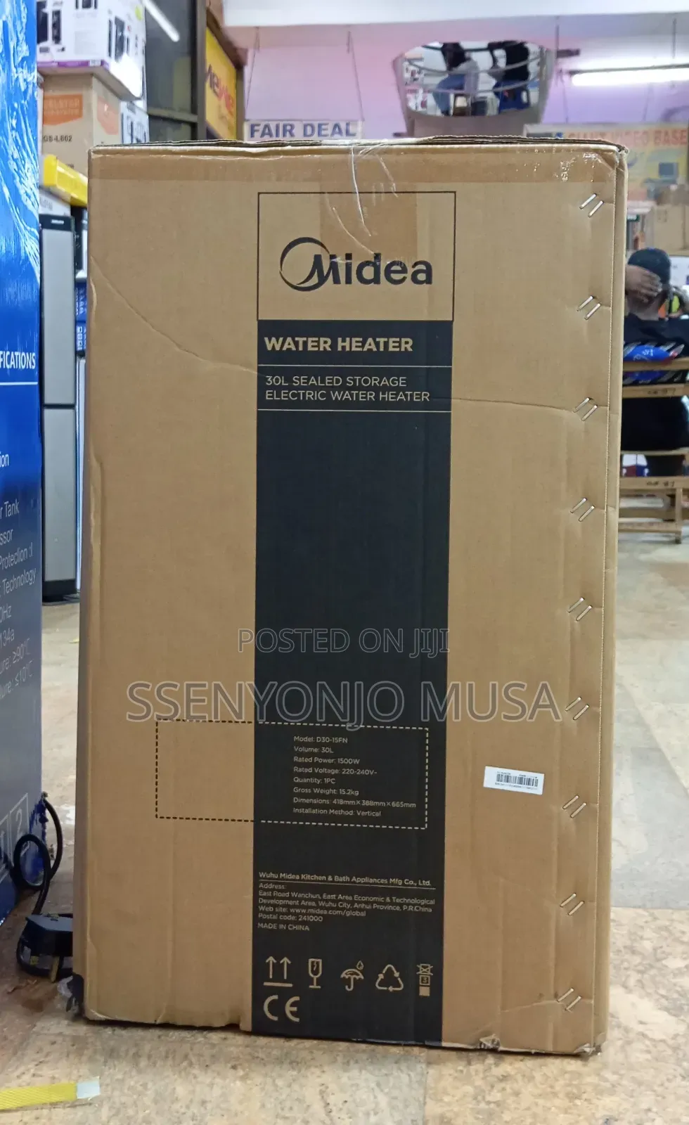 Midea Electric Water Heater 30l - Sealed Storage, 1500w