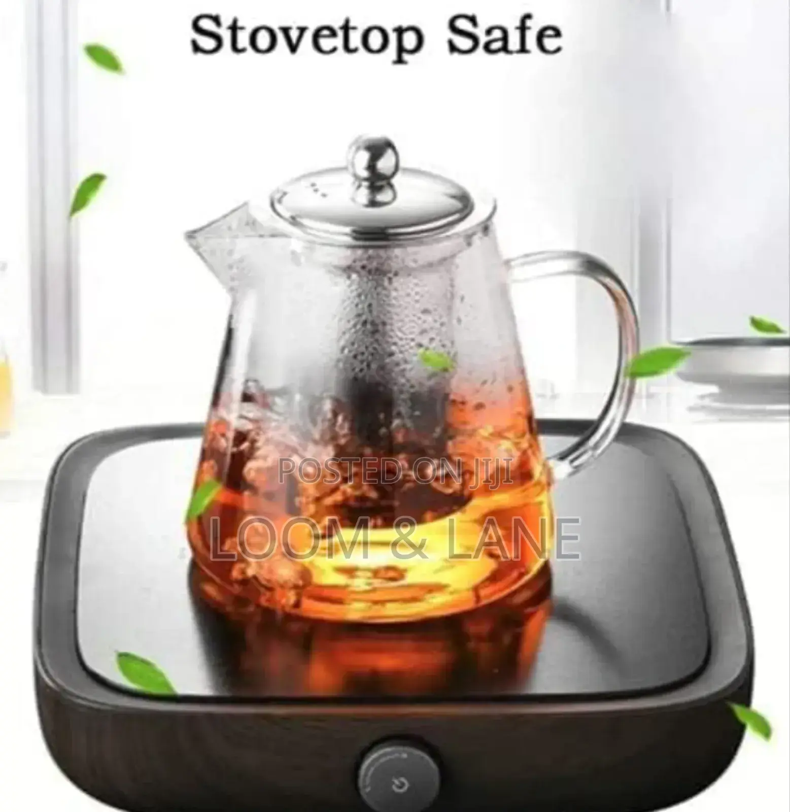 Transparent Round Borosilicate Glass Tea Kettle