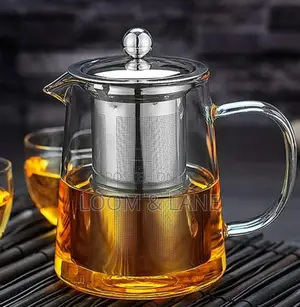 Transparent Round Borosilicate Glass Tea Kettle