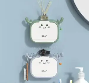 Seld Adhesive Soap Bathroom Soap Holder With Lid