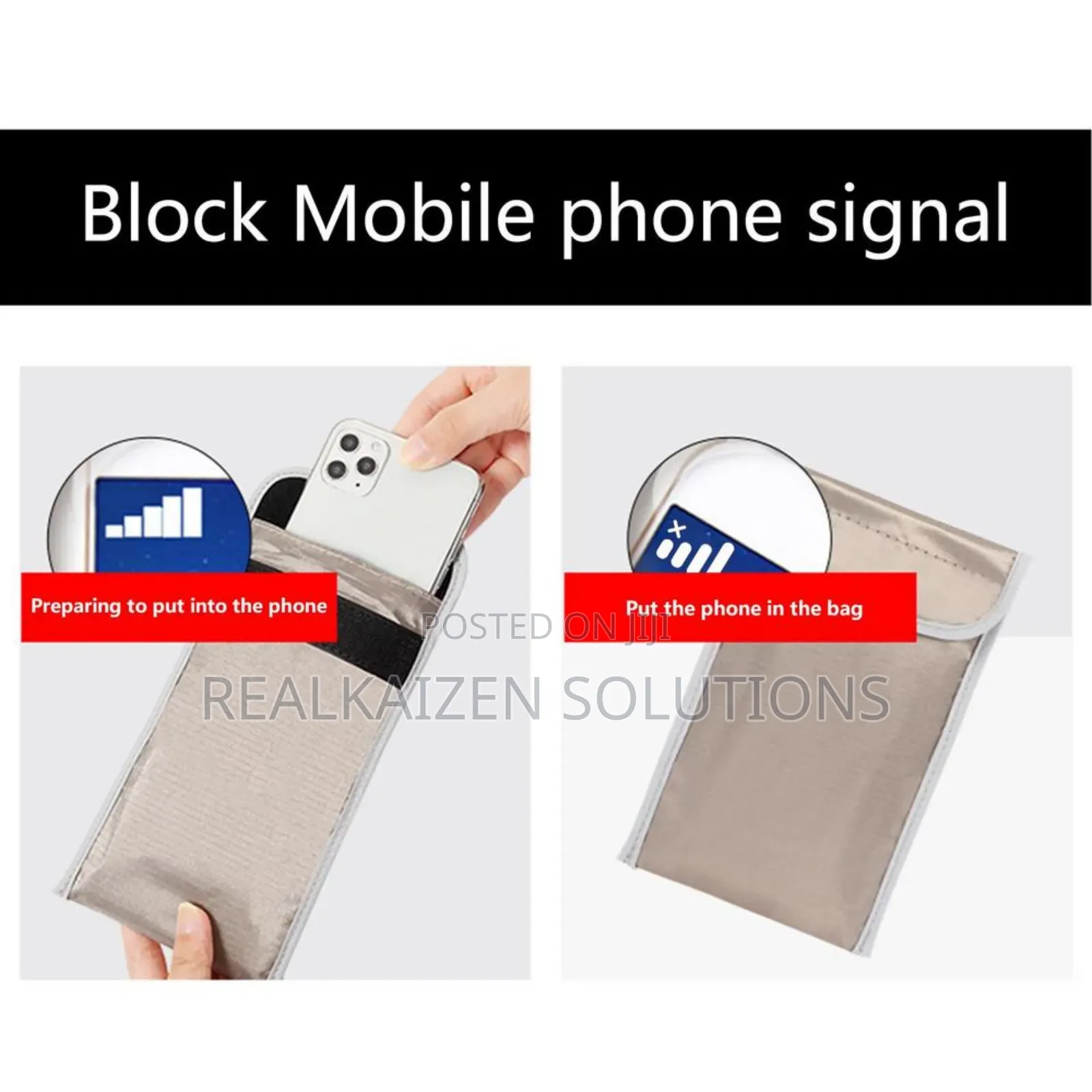 Security Anti-Radiation Phone Signal Block Faraday Pouch Bag