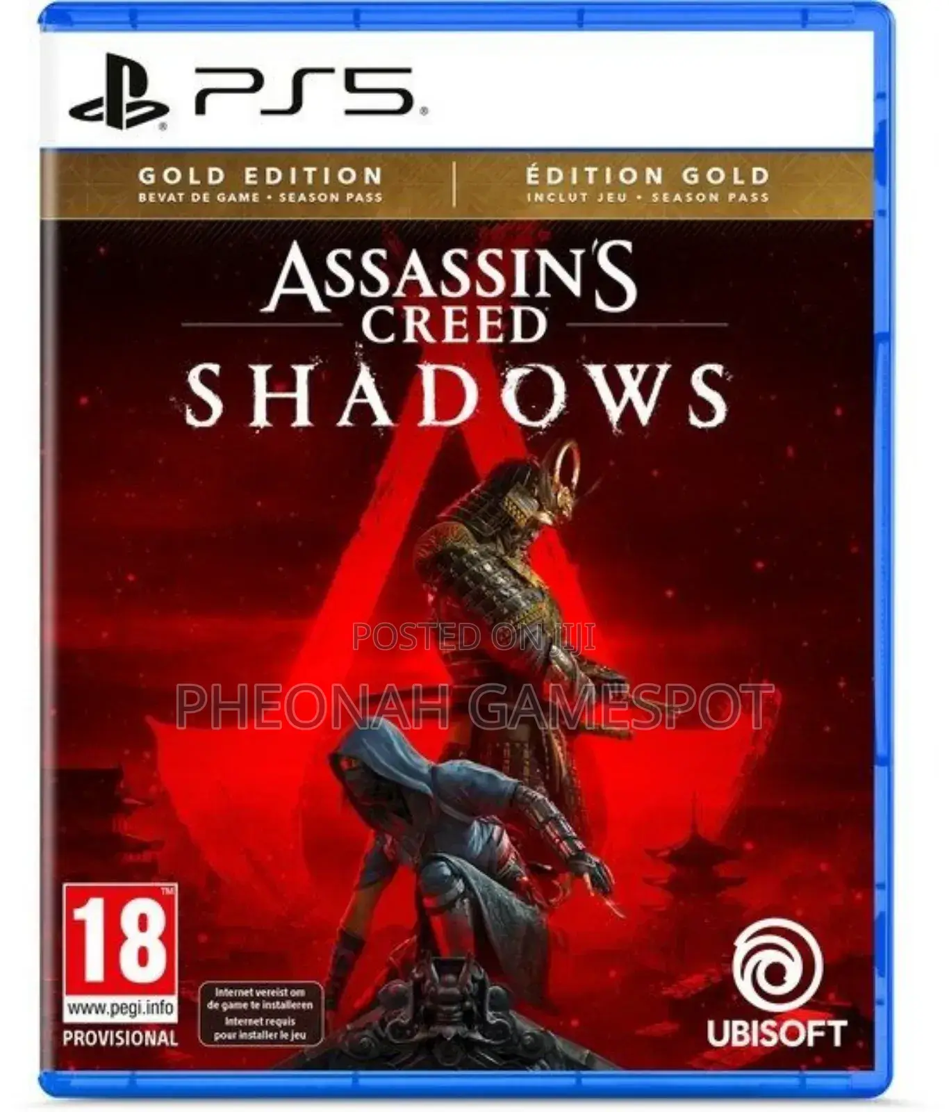Assasin's Creed Shadows Game Cd for Ps4 and Ps5 Available
