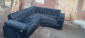 Photo - Double Layer Fabric Sofa Set