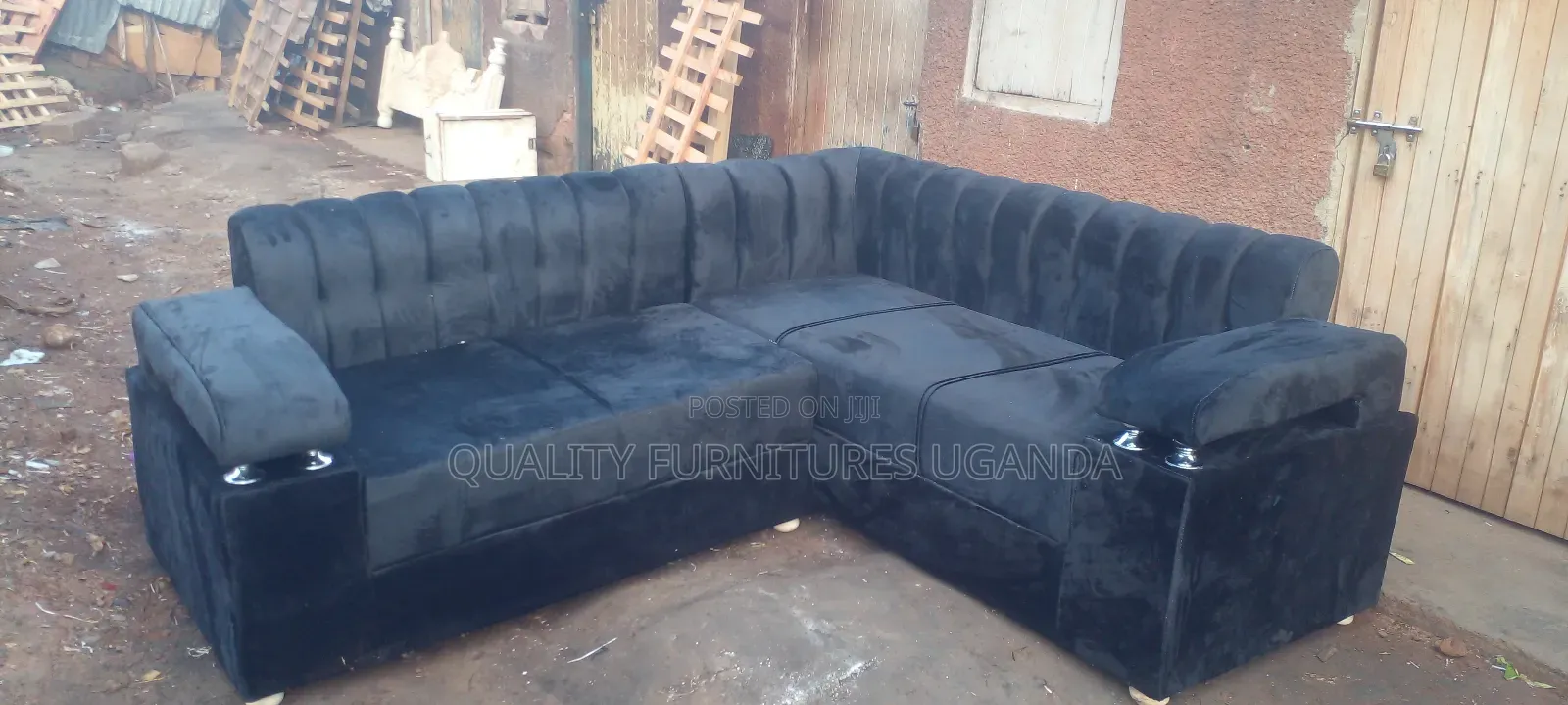 American Design Black Sofa Set
