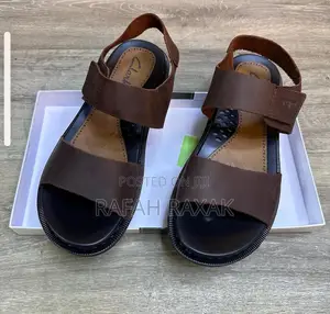 Original Classic Brown Leather Clarks Ankle Strap Sandals